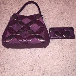Coach quilted leather patchwork set